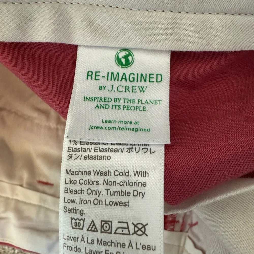 J.Crew Re-Imagined 7” Shorts Pink Size 30 Stretch Chino